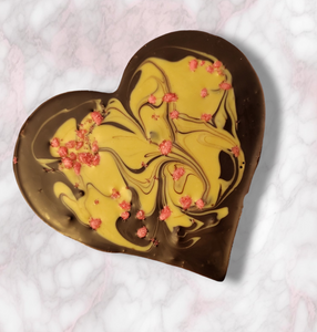 Dark Chocolate, Cherry, Pistachio and Rose Heart